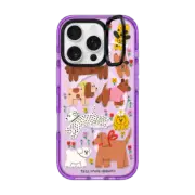 iPhone 16 Pro Impact Ring Stand Case MagSafe Compatible Dogs in the meadow