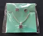 Effy Gemstone Pendant and Earring Set ~ Aurora Borealis Multi-Colored Stone