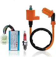 6PC Motorcycle Racing Performance CDI Ignition Coil Spark Plug for Gy6 150cc 125cc 50cc WEQ Ignition