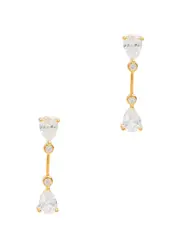 Anissa Kermiche Two Face Gold Vermeil Drop Earrings ONE SIZE