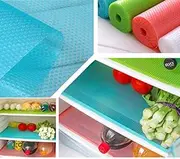 16pcs Fridge Mats Cabinet pad Cupboard Shelf Liners Refrigerator Mats Drawer Table Placemats Antibacterial Antifouling Non Slip Environmental Friendly EVA(4 Colors, 29x45cm)
