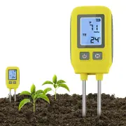 4in1 Soil Tester N/P/K Tester Digital LCD creen-10℃ to 80℃ Temperature Meter High Accuracy Stainless Steel Probe for G
