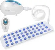 SereneLifeHome Waterproof Tub Massaging Bubble Mat - Full Body Bubbling Bath Thermal Massager Machine, Electric Bathtub Massage Spa w/Heat, Motorized Air Pump, Non-Slip, Aroma Clip for Essential Oil