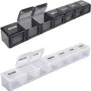 Pill Box; 7 Days Compartment Box; Smart Pill Dispenser; Plastic Weekly Pill Cont