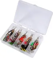 10Pcs Fishing Lures Kit with Tackle Box Realistic Metal Baits for Freshwater and Saltwater Fishing for Trout and Bass Fishing Enthusiasts