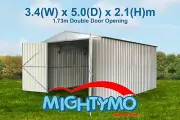 Cheap Shed 3.4x5.0x2.1m Workshop Storage Garden Sheds Outdoor Metal Steel Dbl