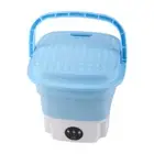AU (Blue US Plug)Portable Mini Washing Machine Folding Underwear Socks Washer Fo