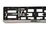 SILVER OPEL European Euro License Number Plate Holder Frame German Car Tag