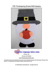 Thanksgiving Gnome Wall Hanging-Plastic Canvas Pattern or Kit