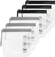 [WADY] TSA Approved Liquid Bags, 6Pcs Leak Proof Quart Size Clear Liquids Bags for Toiletries, Waterproof TSA Approved Toiletry Bag for Travel for Carry-On