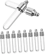 DOITOOL 1Set Small Glass Vials with Screw Caps Miniature Decorative Bottles for Wishing Perfume DIY Projects Glass Jar with Lid