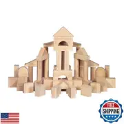 Melissa and Doug Standard Unit Solid-Wood Building Blocks With Wooden Storage