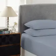 Royal Comfort 1500TC Cotton Rich Fitted sheet 3 PC Set Double-Indigo