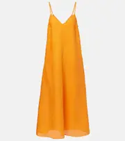 [Eres] Eres Snob linen slip dress AU 14 orange