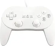 OSTENT Wired Classic Controller Pro Gamepad Joystick für Wii Remote Console Videospiel, Farbe Weiß