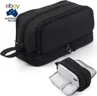 Large Capacity Pencil Case, 4 Compartments, Expandable, Black, Multifunctional B