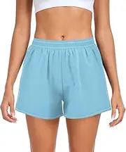 [ODAWA] Shell Pink Women's Hiking Shorts, Women's Quick-Dry Running Shorts Small