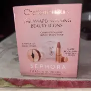 Charlotte Tilbury PILLOW TALK 2 Lipstick Magic Cream & Serum 3 Pc Set Sephora