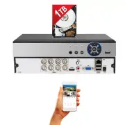 8 Channel H.265 Surveillance Camera Digital Video Recorder with 1TB Hard Drive