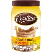 Ovaltine Classic Milk Flavoring Malt Mix, 12 Vitamins & Minerals (12 Oz, 6/Case)
