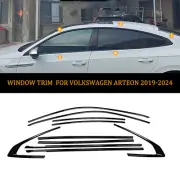 Window Strip Trim Seal Belt For Volkswagen Arteon CC 2019-24 20 21 Chrome Black
