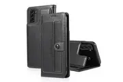 For Samsung Galaxy S21 FE Wallet Case Flip Leather Card Slots Magnetic Stand Cover (Black)