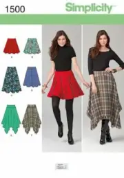 Simplicity Sewing Pattern 1500 Misses Skirts with Length Variations Size 14-22
