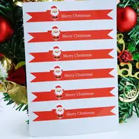 在飛比找樂天市場購物網優惠-聖誕老人Merry Christmas長條封口貼紙(6枚入)