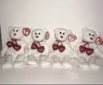 SUPER SPECIAL!!! Beanie Baby2004 "Truly" White/Sparkling w/I Love You Hearts