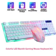 Mechanical feel gaming keyboard PC wired 104 keys RGB LED light backlighting