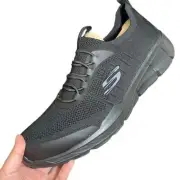 NEW SKECHERS Mens Memory Foam Stretch Fit Athletic Shoes Black 13