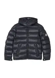 Moncler Kids New Maya Navy Quilted Shell Jacket (12-14 Years) 14 years