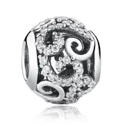 Silver plating Round Charms Fit Bracelets Necklace Mother Gift