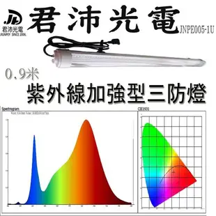 君沛 LED植物燈 防水型 3呎 40W 植物燈管 UV加強型 植物光譜 三防燈 植物生長燈