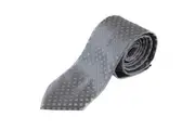 Mens Silver Tinsel Striped Patterned 8cm Tie