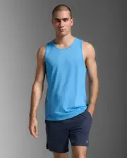 Aero Tank, 2XU, XXL, Azure/Black Reflective, Male