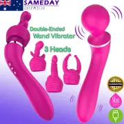 Vibrator Dildo GSpot Clitoris Double Ended Massager Anal Vagina Adult Sex Toy