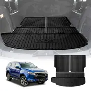 Boot Liners for Isuzu MU-X MUX 2022-2025 Heavy Duty Cargo Trunk Mat Luggage Tray 3-Pcs Version