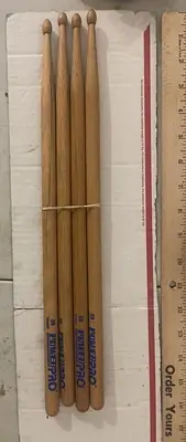 2 New Pair 5B Discount Drumsticks Zildjian Power Pro Hickory Wood Tip NOS Budget