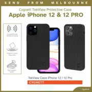 NEW Cygnett TekView Protective Case iPhone 12 and 12 PRO Phone Back Cover Black