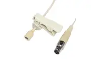 BravoPro Omni Directional Lavalier Condenser Microphone with 4mm Capsule Beige - TA3F suitable for AKG Connection