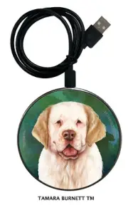 Clumber Spaniel Zoomies Phone and Device Charger