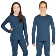 Terramar 2.0 Thermolator Crew Kid's Baselayer Shirt, Nightshadow, Large