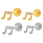 Ear Stud Titanium Fashion Unique Flat Back Earring for Labret Tragus HELIX
