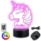 Personalized Night Light Unicorn LED Table Desk Lamp Kids Dimmable Options