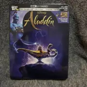 Disney Aladdin Live Action Steelbook 4k Ultra HD + Blu-Ray + Digital New Rare