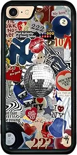 Axulimin Cute Trendy New York Coquette Collage Aesthetic Phone Case for iPhone SE 3rd & 2nd Gen iPhone 8 iPhone 7 Case for Teen Girls Women Kids Girls - 4.7Inch