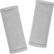 SWESEN Baby Car Seat Belt Covers for Boys and Girls, Carseat Shoulder Padding, Soft Car Seat Neck Cover, Mink Car Seat Straps Shoulder Pads, Solid Colour Stroller Strap Cover for Baby Kids, Grey