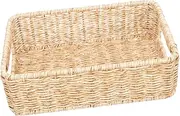 BIUDECO Storage Basket Rattan Basket Rustic Home Decor Desktop Organization Organiser Rattan Woven Basket Small Wicker Country Decor with Hamper for Shelves Brown