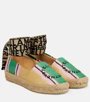 [Stella McCartney] Stella McCartney Gaia logo striped espadrilles AU 6 multicoloured